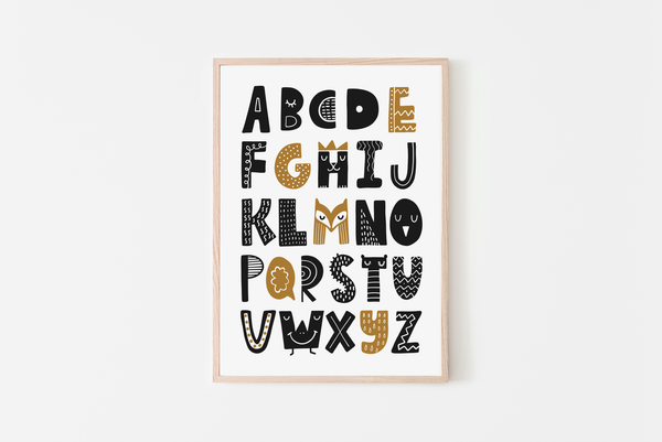 Woodland Alphabet Print (A2)