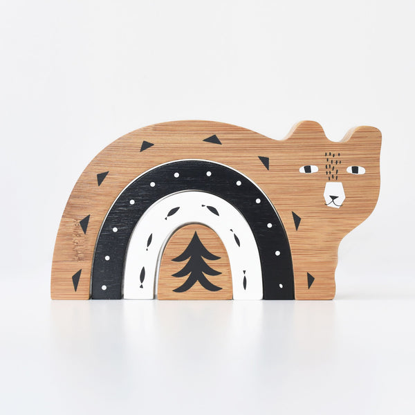 wee gallery bamboo nesting stacking bear