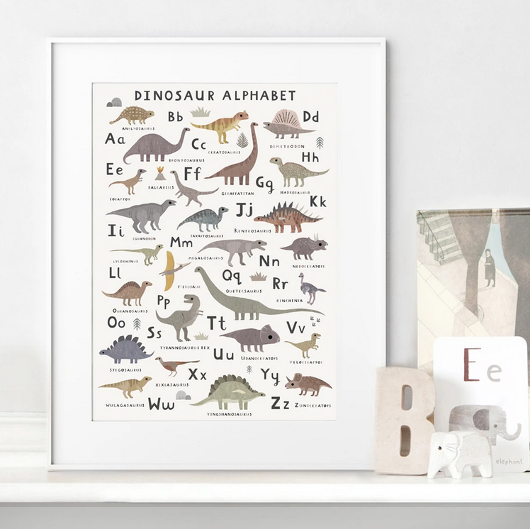 Dinosaur Alphabet Print - A3