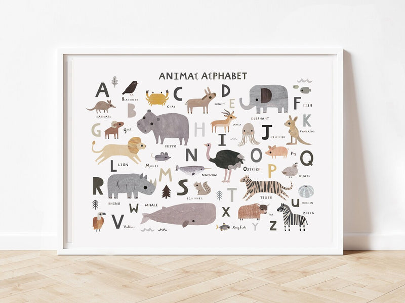 Animal Alphabet A2 Print Poster