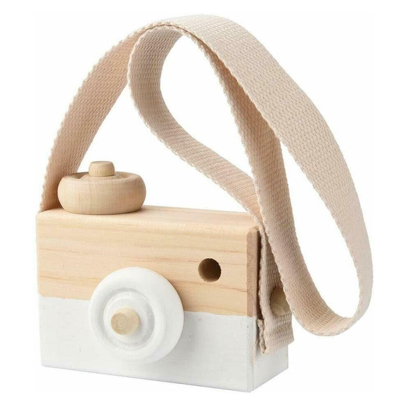 White Wooden Toy Camera